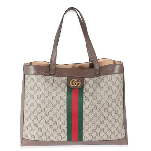 Gucci Handbags - Gucci Beige GG Supreme Canvas Medium Soft Ophidia Tote